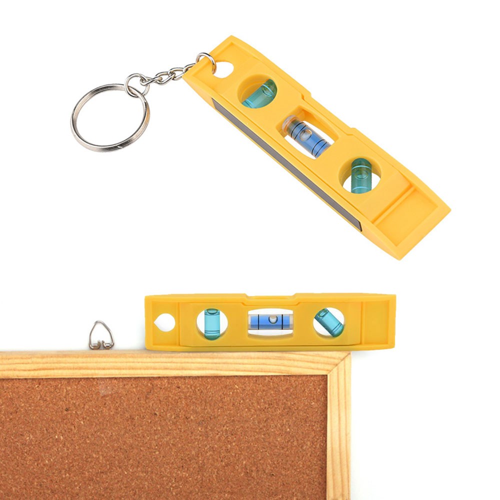 2Pcs Magnetic Bubble Level Mini Keychain Bubble Spirit Level Leveling Tool /