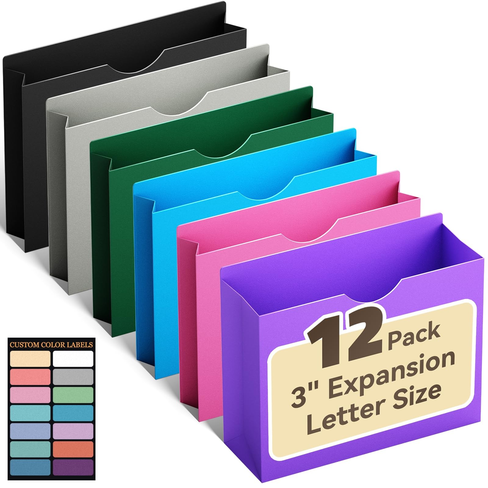 Manila File Jackets & File Pockets Letter Size,Reinforced Straight Cut Tab,He...