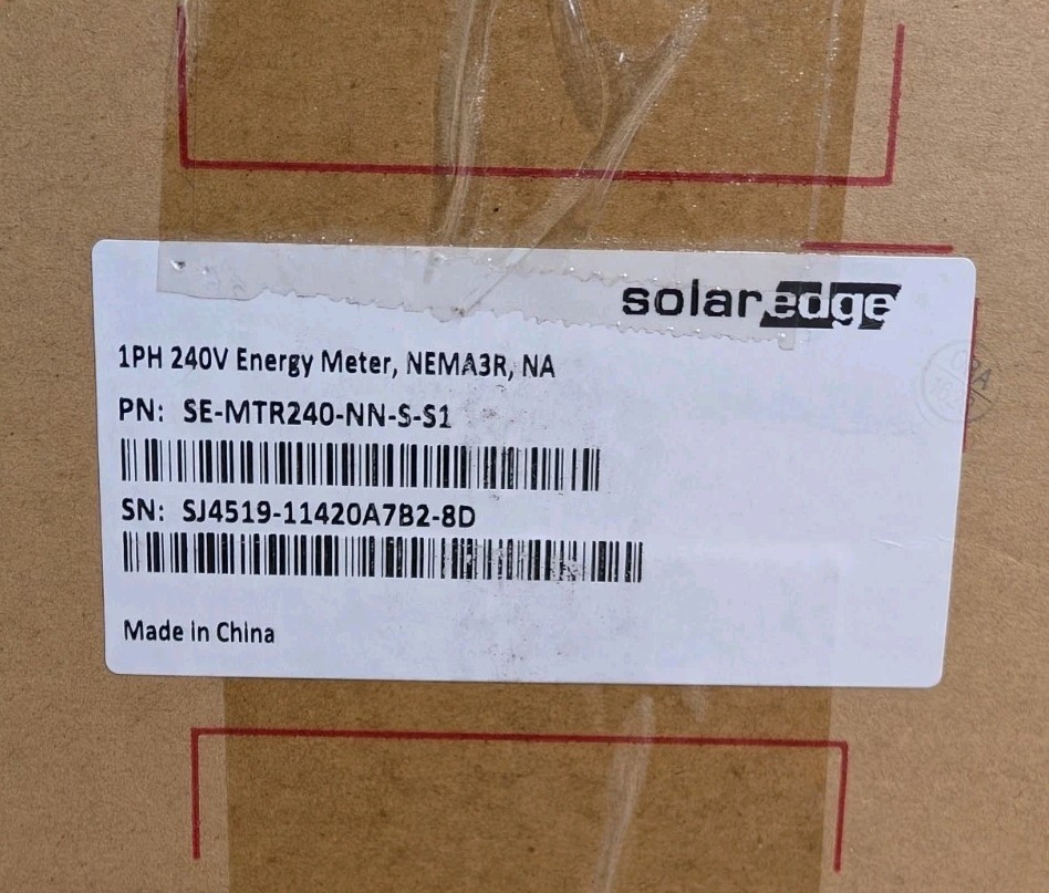 SolarEdge -  1Phase 240V Energy Meter W/ Modbus Nema 3R (SE-MTR240-NN-S-S1) NEW