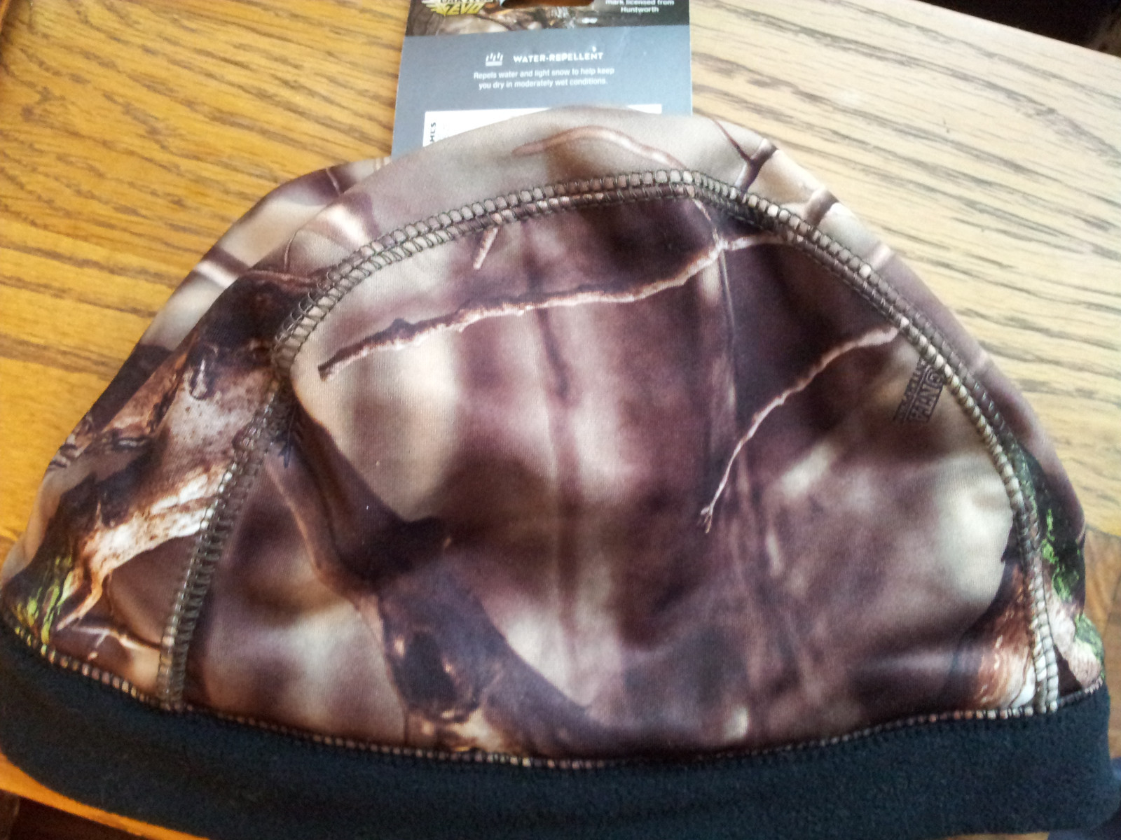 Hunting Beanie Mens One Size Camouflage Oak Tree Photo Water Repellent Tek Gear
