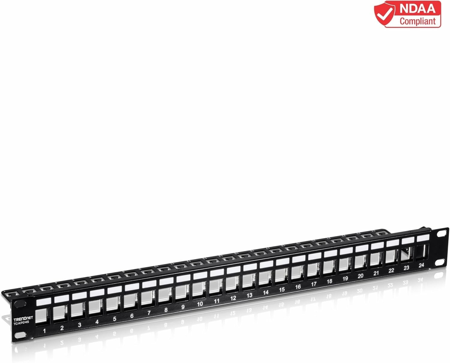 24-Port Blank Keystone Shielded 1U Patch Panel,TC-KP24S
