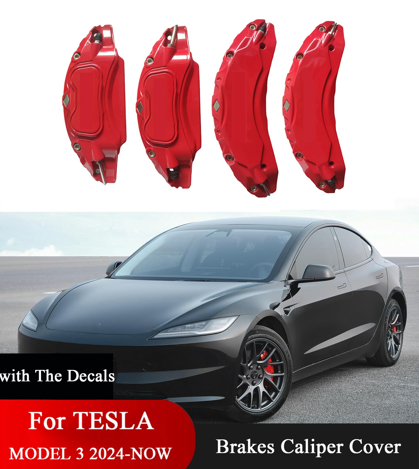 Brakes Caliper Covers For Tesla Model 3 2024 2025 2026 Accessories Aluminum