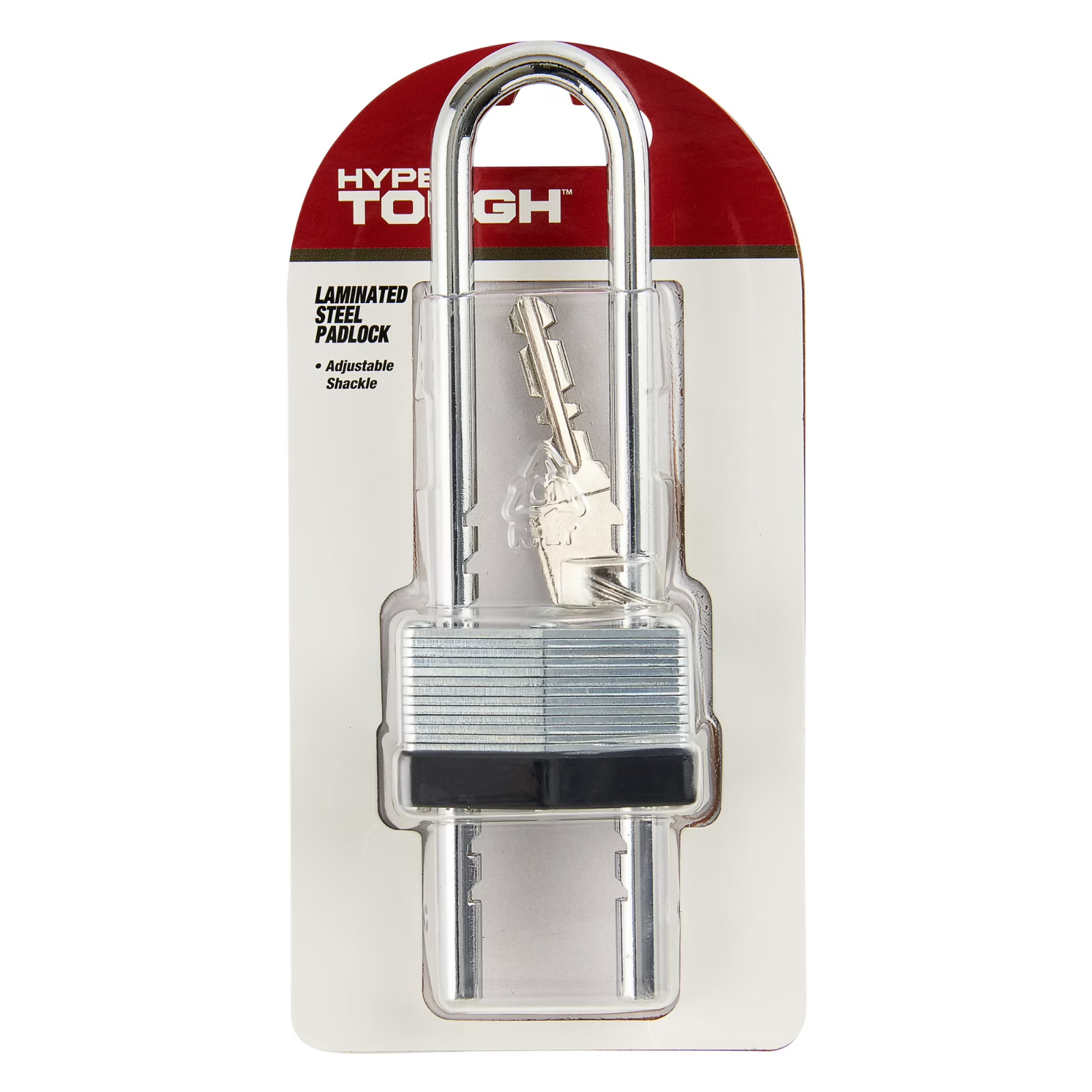(4 pack) Hyper Tough 44mm Laminated Steel Padlock with Adjustable Shackle