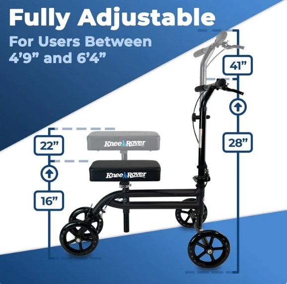 Description The Economy Knee Scooter Walker provides a reliable and comfortable