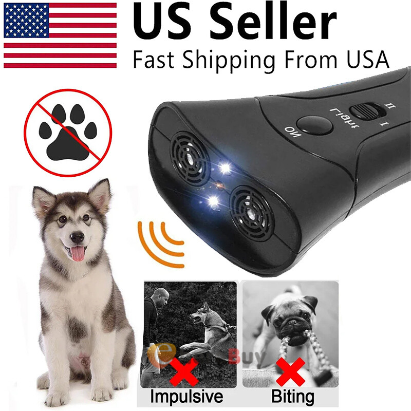 Pet Dog Anti Barking Repeller LED Ultrasonic Control Device Stop Bark Training