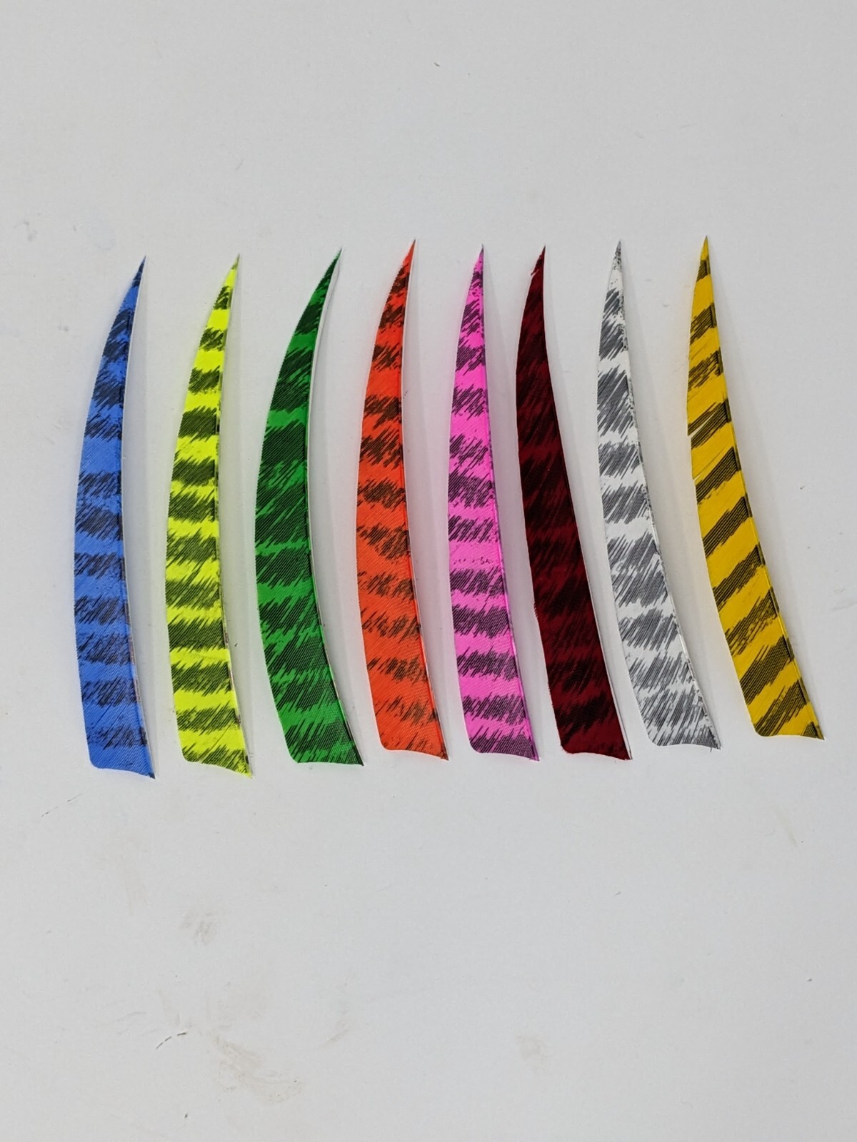 Archery Past 5" Shield Barred Feathers - 12 Pack, RW or LW