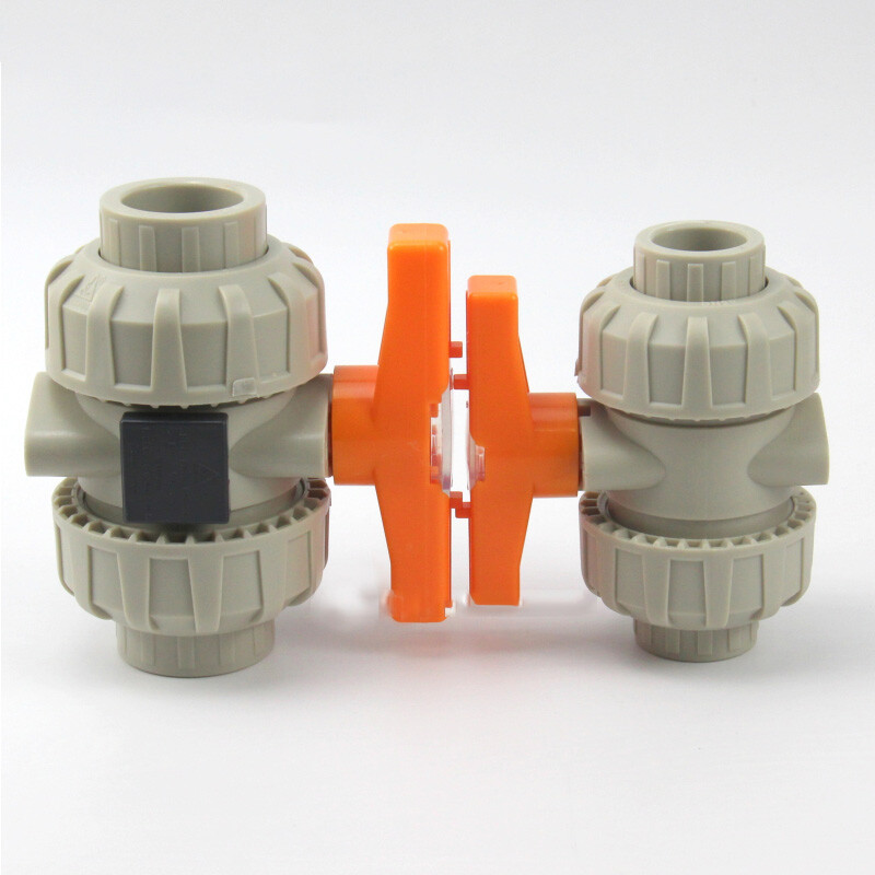Double Ball Valve PP Live Ball Valve Hot Melt Ball Valve 3/4(25mm)"-1"(63mm) New
