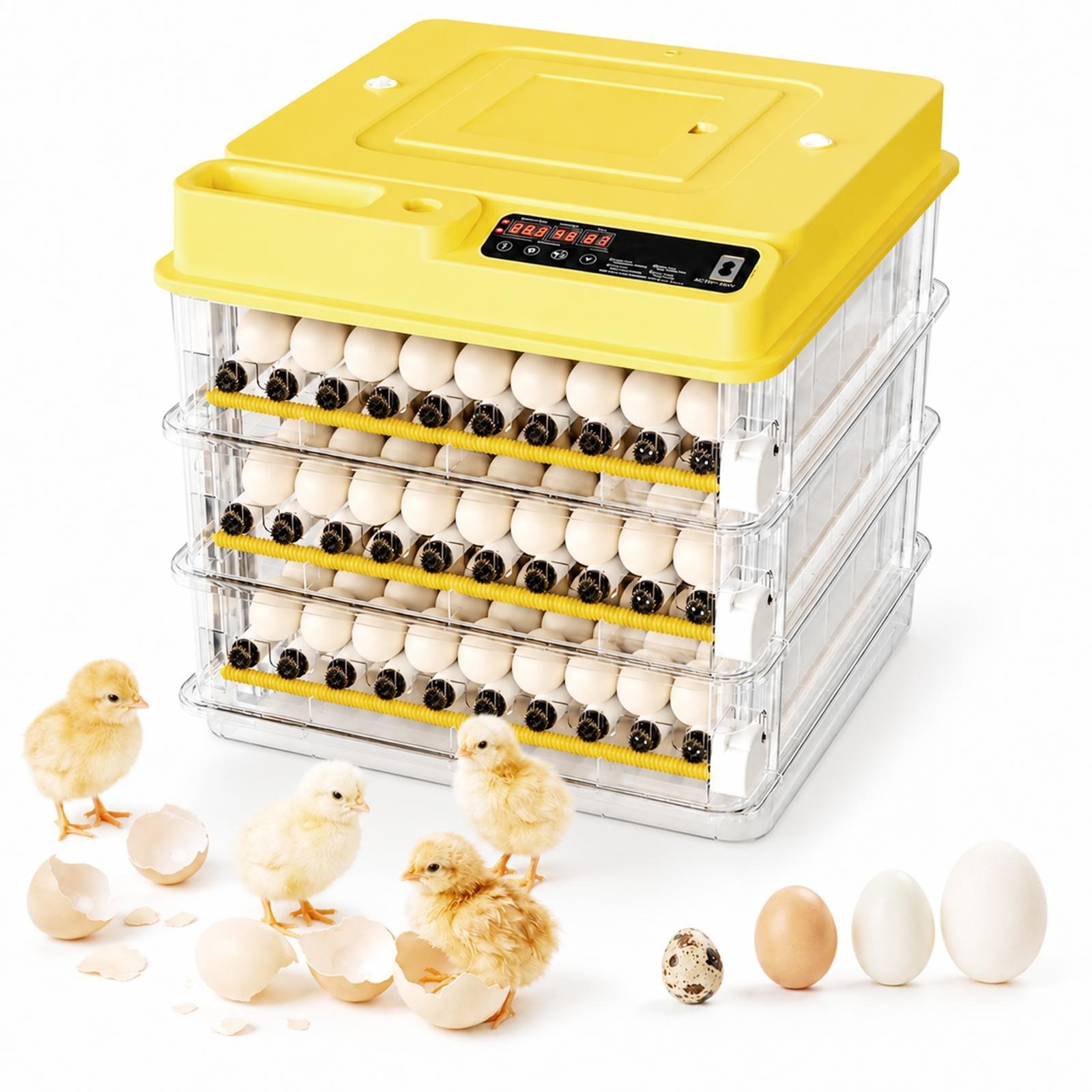 216 Eggs Automatic Egg Incubator with Digital Control & Auto Turner