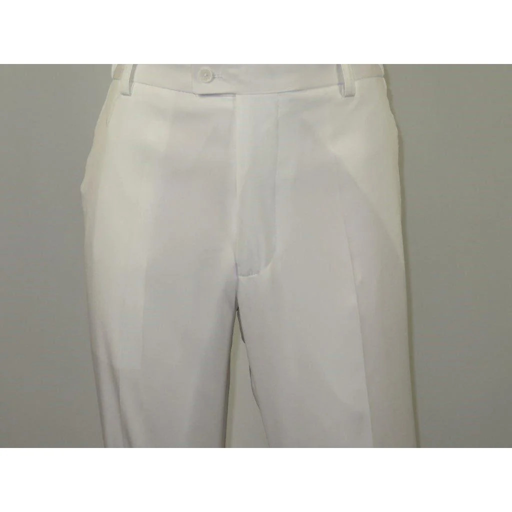 Men Silversilk 2pc Walking Leisure Matching Suit Italian Woven Knits 71003 White