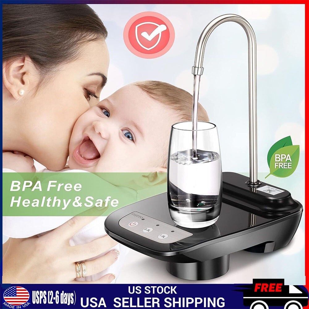 5 Gallon Water Bottle Switch Pump Electric Automatic Universal Jug Dispenser USB