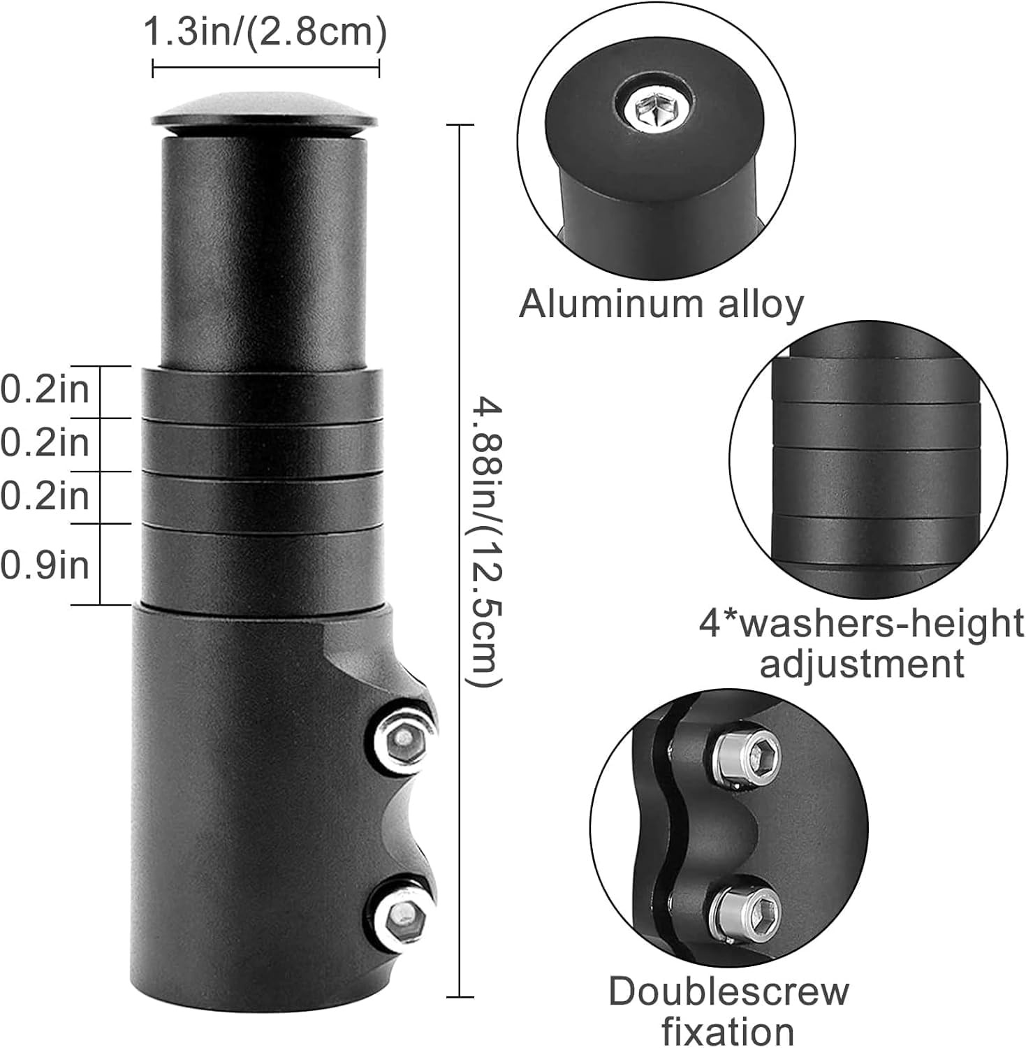 Mountain Bike Handlebar Front Fork Stem Riser Extender Extension Head Up Adaptor
