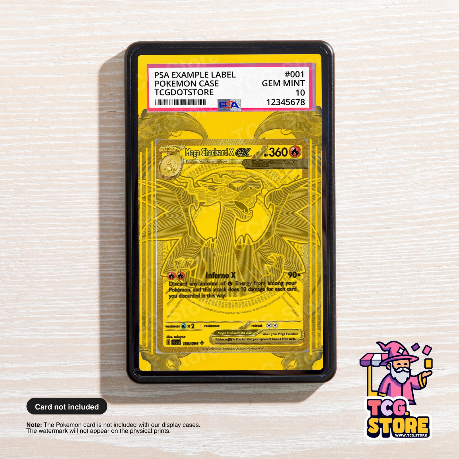 Mega Charizard X Ex 130/094 | Pokémon Graded Case Extended Art Display
