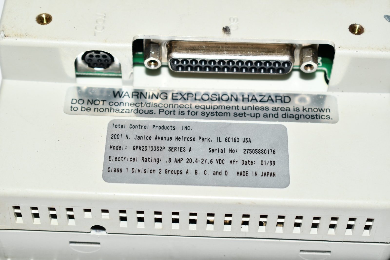 Fanuc Total Control QPK2D100S2P OPERATOR INTERFACE QUICKPANEL JR 5.7 INCH LCD TO