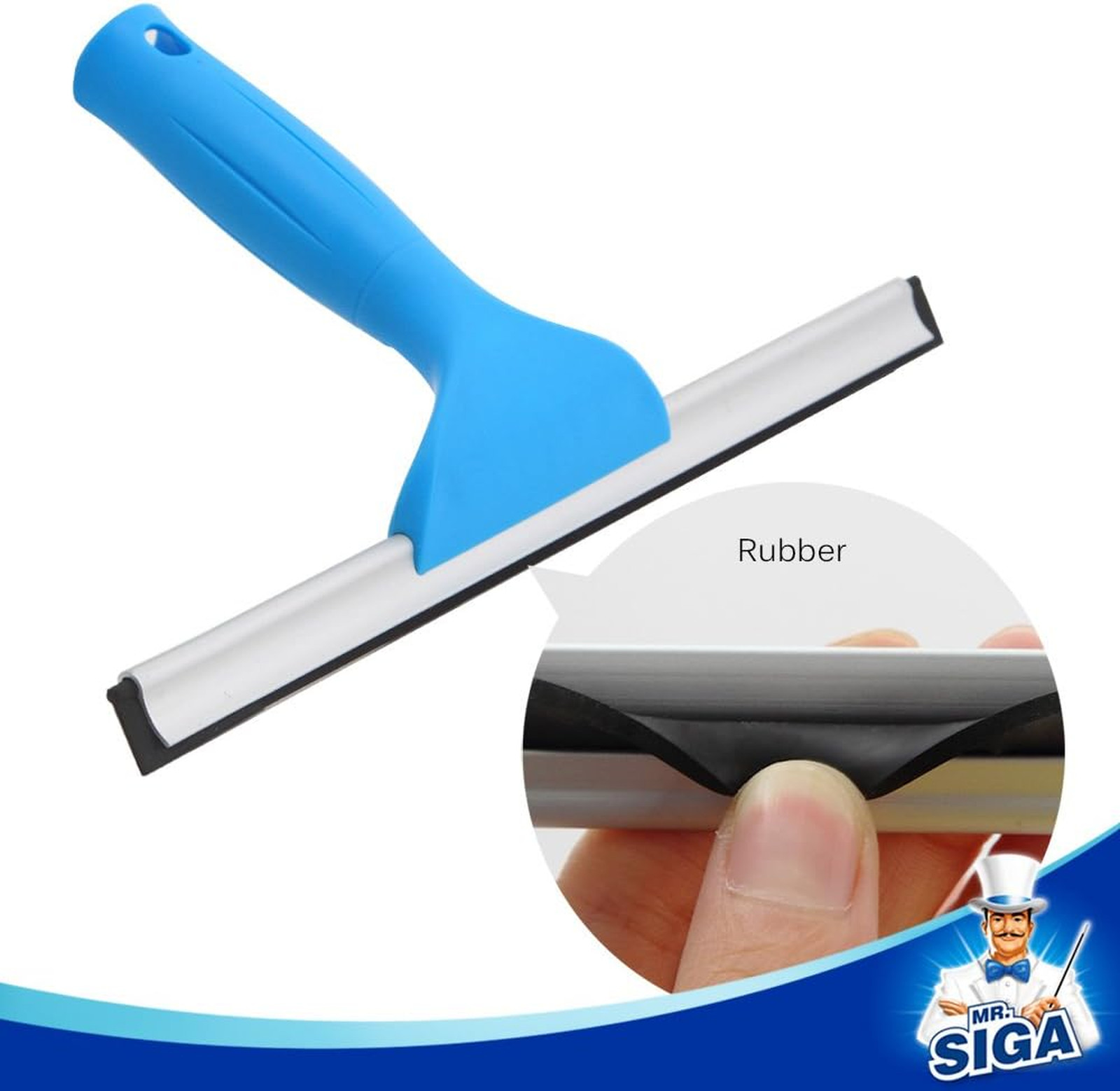 Professional Window Cleaning Squeegee Microfiber Combo 10 Inch, Aluminum Clip