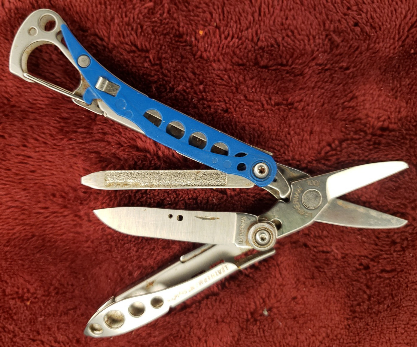 🔪🔪 Leatherman Style CS Multi Tool Blue Scissors