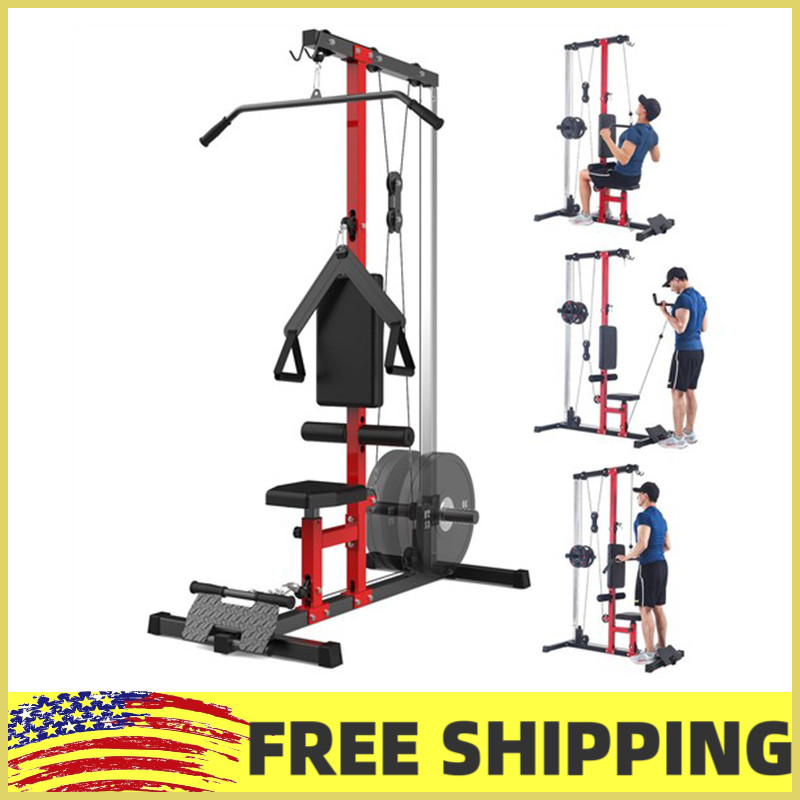 LAT Pulldown Machine,Multi-Functional Cable Machine w/High & Low Pulley Station