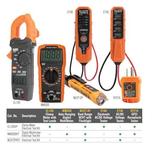 Klein Tools MM320KIT Digital Multimeter Multimeter and Receptacle Tester Kit