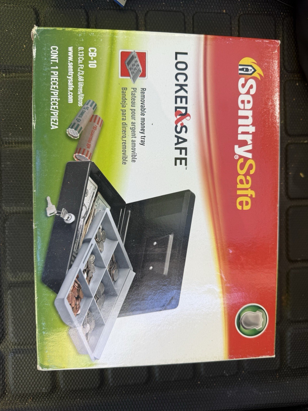SentrySafe CB-10 Cash Box Lock Box w Key Portable Steel Security Box New