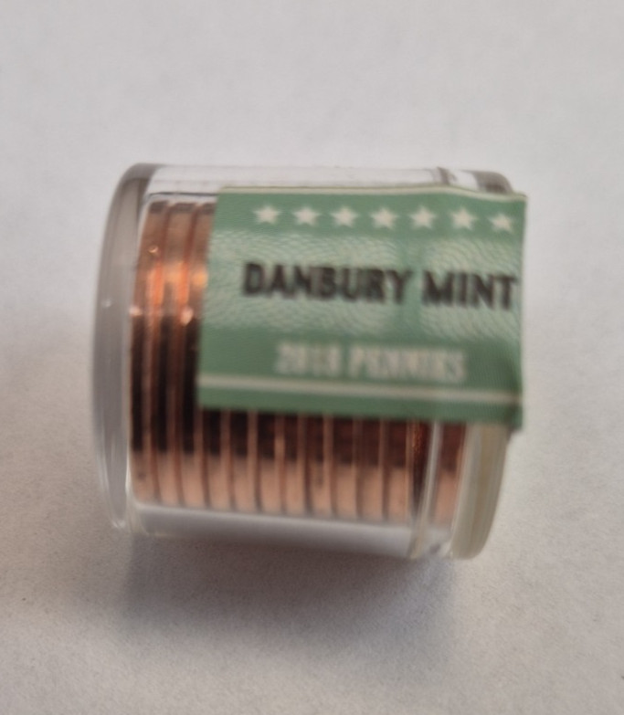 2018-D Lincoln Shield Pennies Danbury Mint 12-Coin Sealed Roll Uncirculated