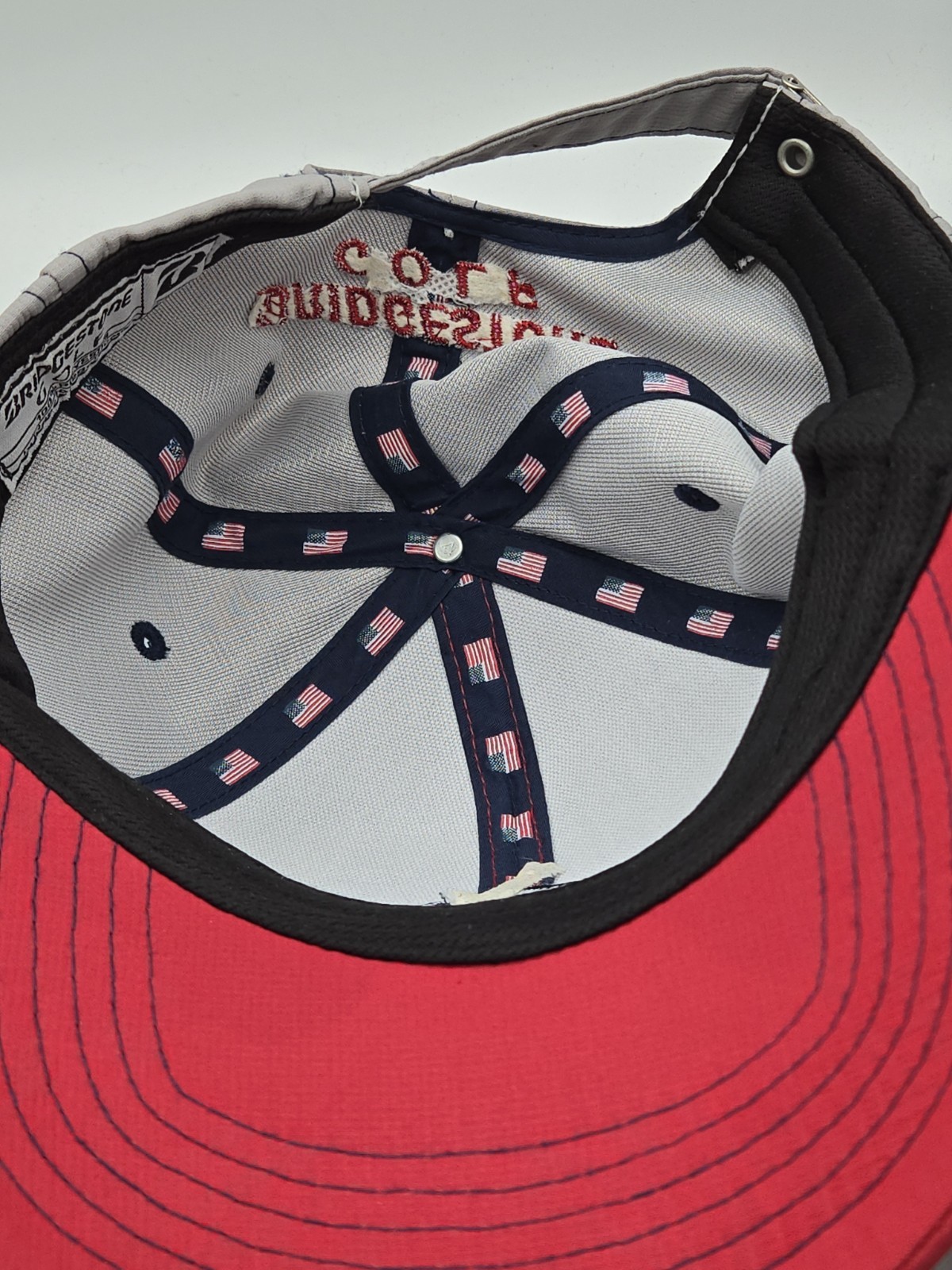 Bridgestone American Flag Red Strapback Golf Cap