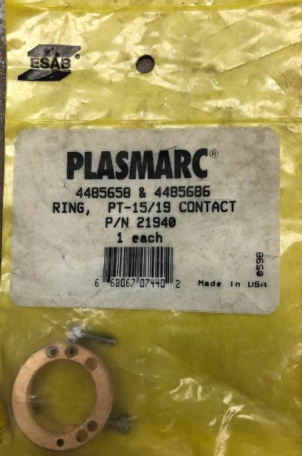 ESAB 21940 Contact Ring Assembly PT15    PT19 Ltec