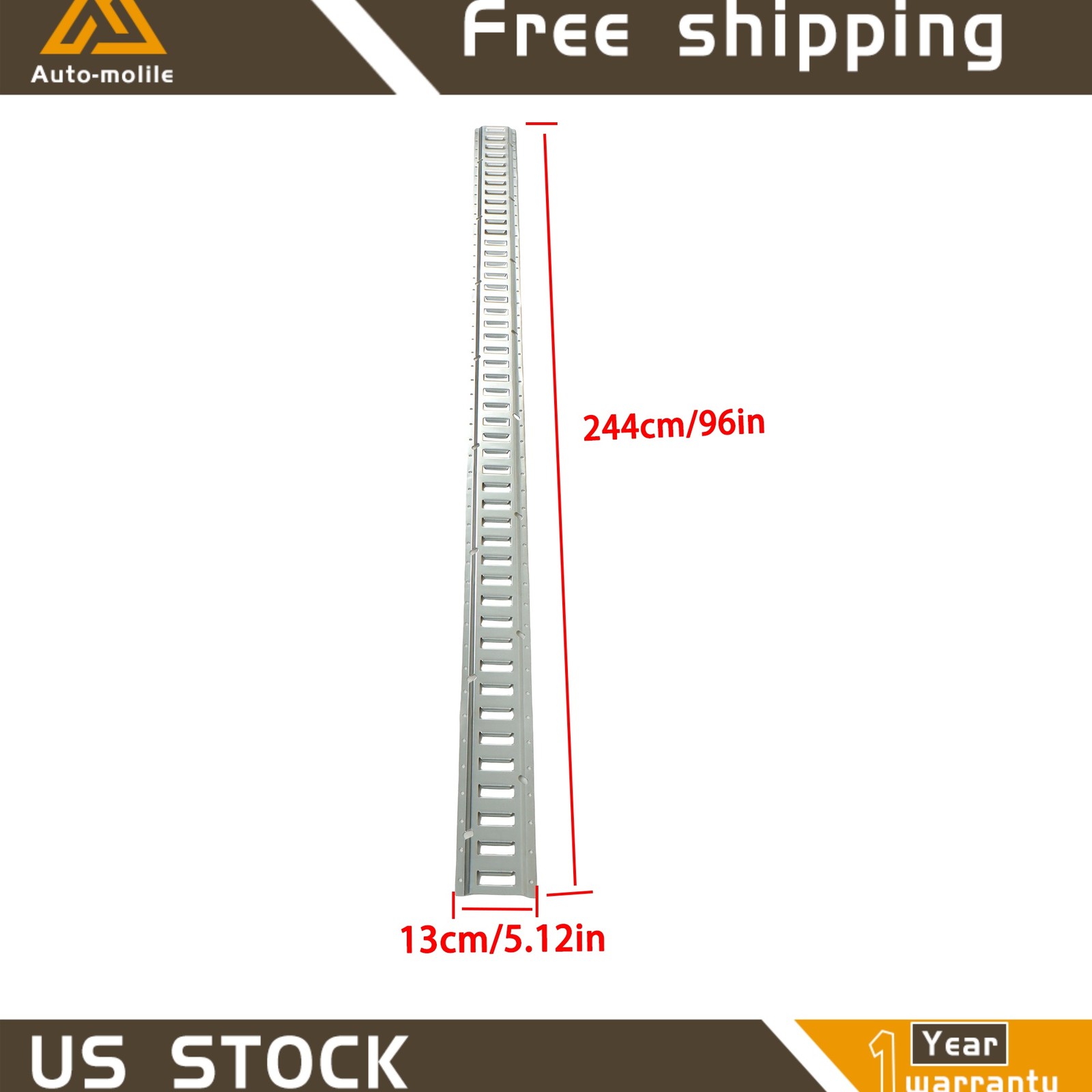 8 Pack Heavy Load E Track Tie Down Rail System 8' High Quality Horizontal Steel