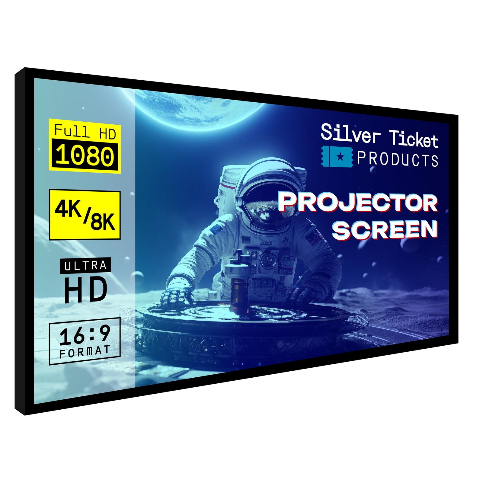 Silver Ticket Products STR Series 6 Piece Home 4K / 8K Ultra , 16:9 Format, 92"