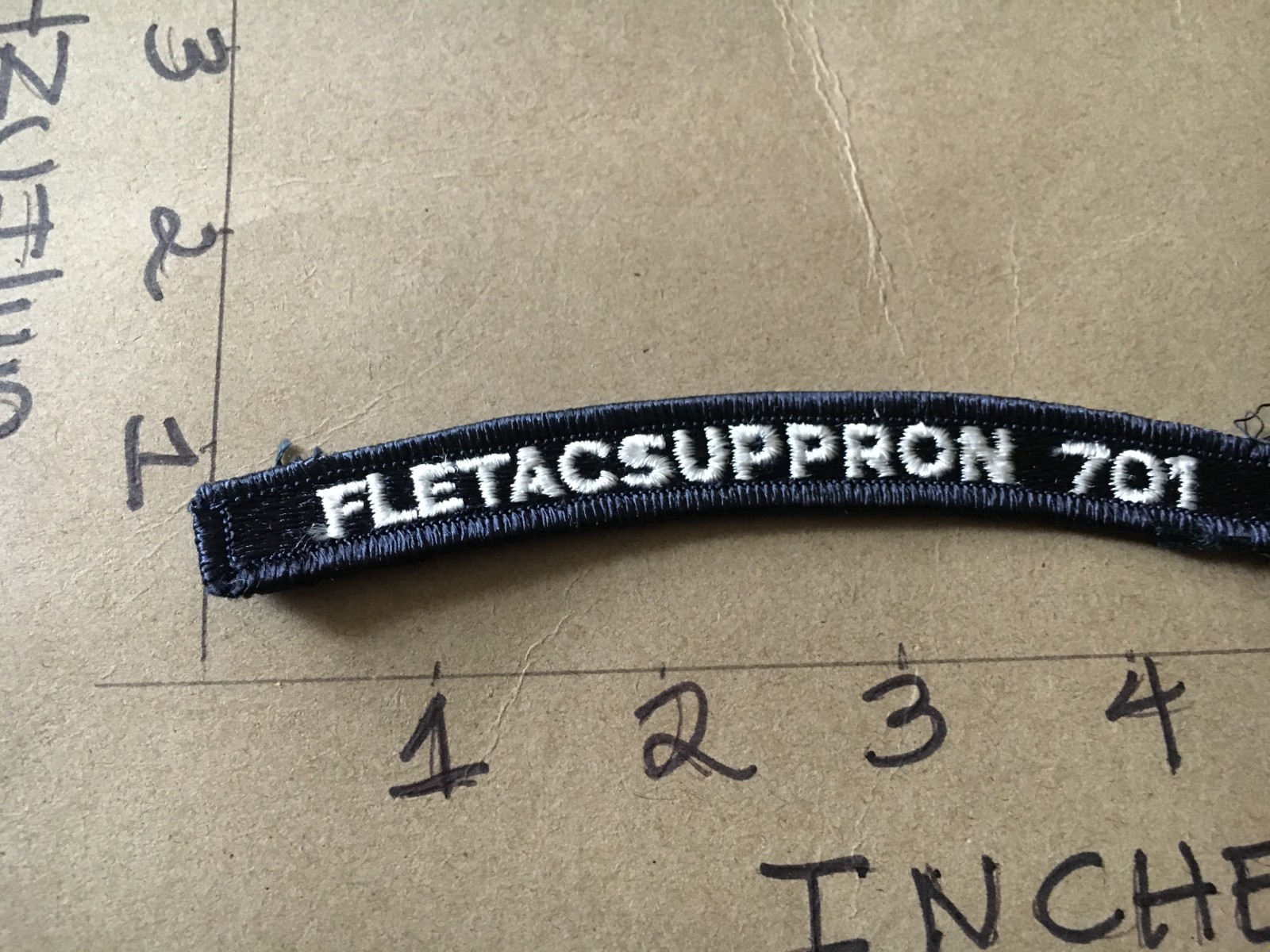 US NAVY SHOULDER STRIP TAB *** rocker *** Patch Fletacsuppron 701