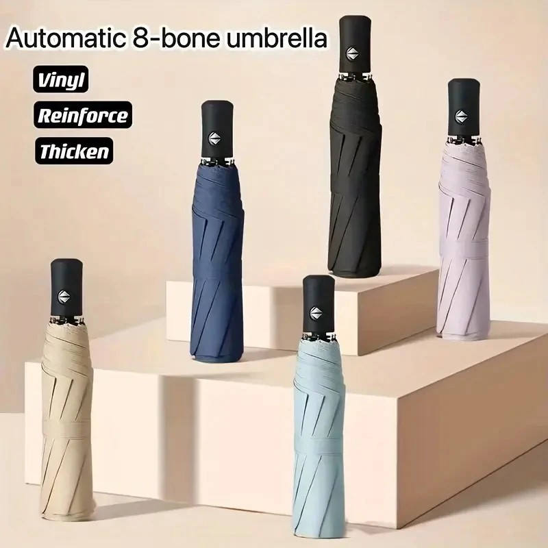 Windproof Protection Travel UV Super Prevent Sun Umbrella Folding Automatic