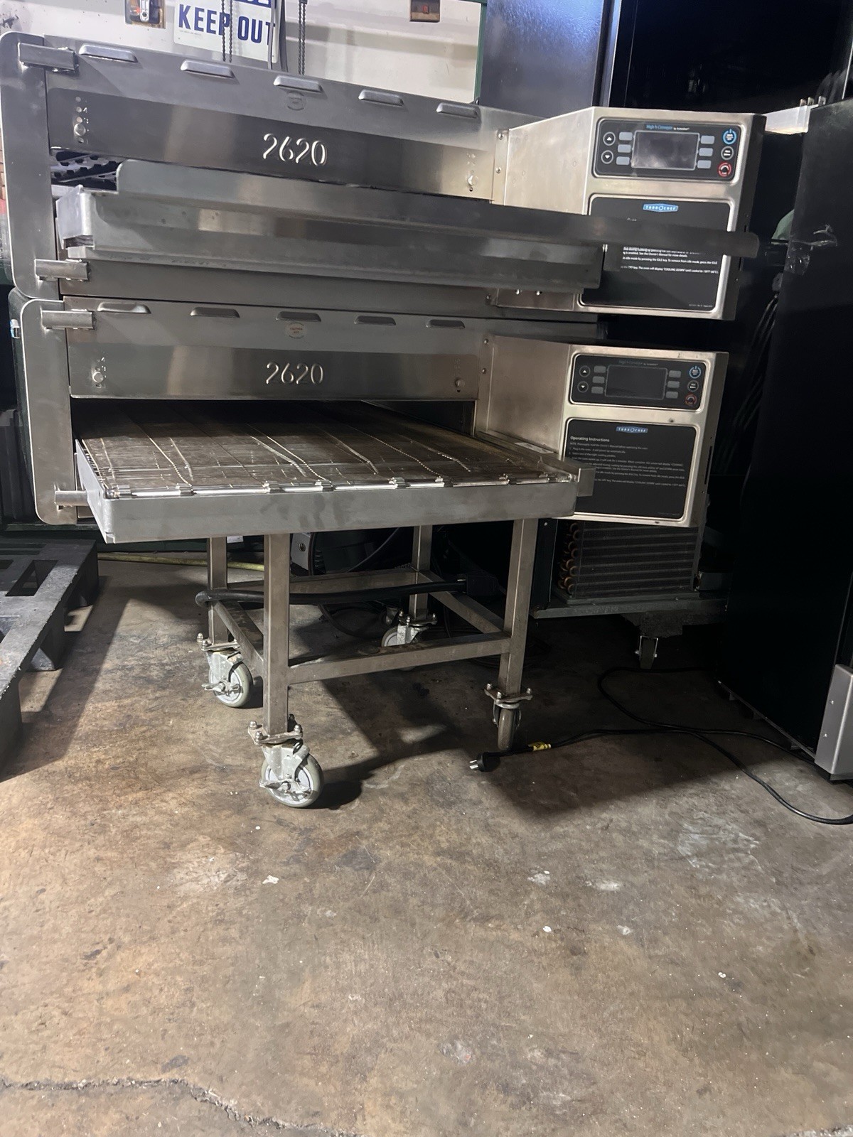 Turbo Chef 2620 Electric Double Stack Conveyor Oven with Stand made in 2020