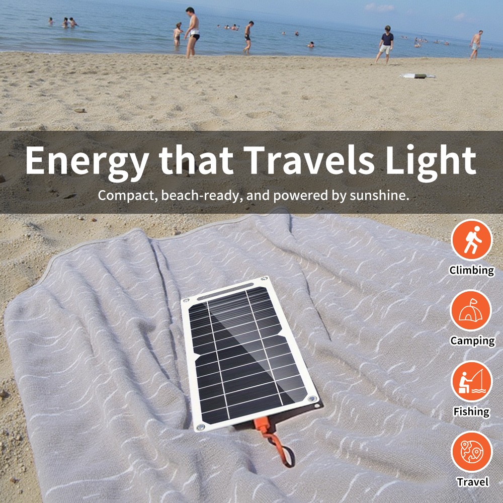 20W Solar Panel USB Micro Solar Panel Quick Charger For Mobile Phones Outdoor
