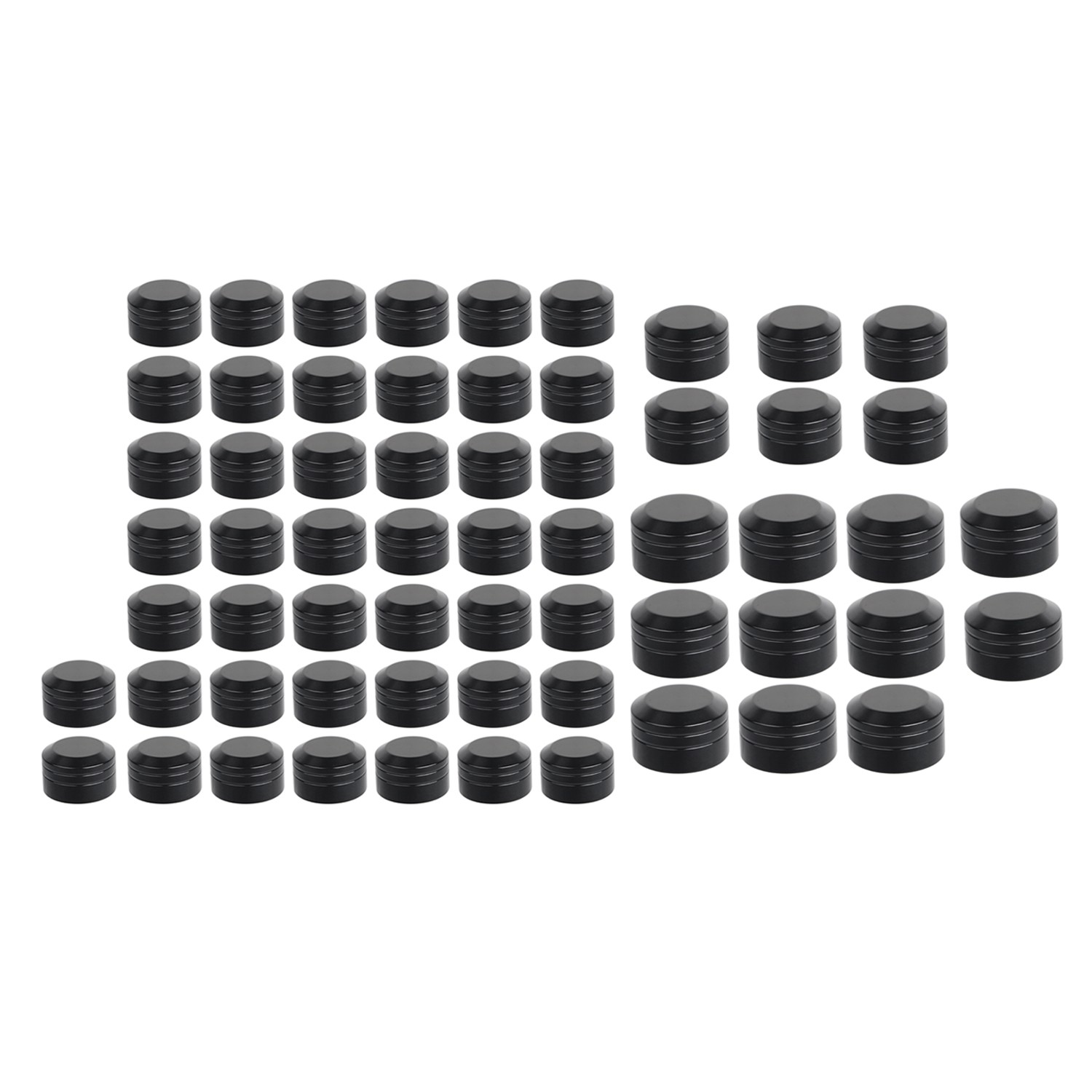 61pcs Black CNC Engine Bolt Covers For Harley Electra Glide EFI FLHTI FLHTC FLHT
