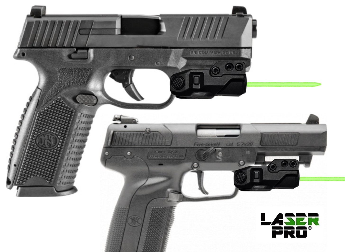 Green Laser for FN FNP, FNS, FNX, 309 MRD, 502, 509, 510, 545, Five-seveN, HIPer
