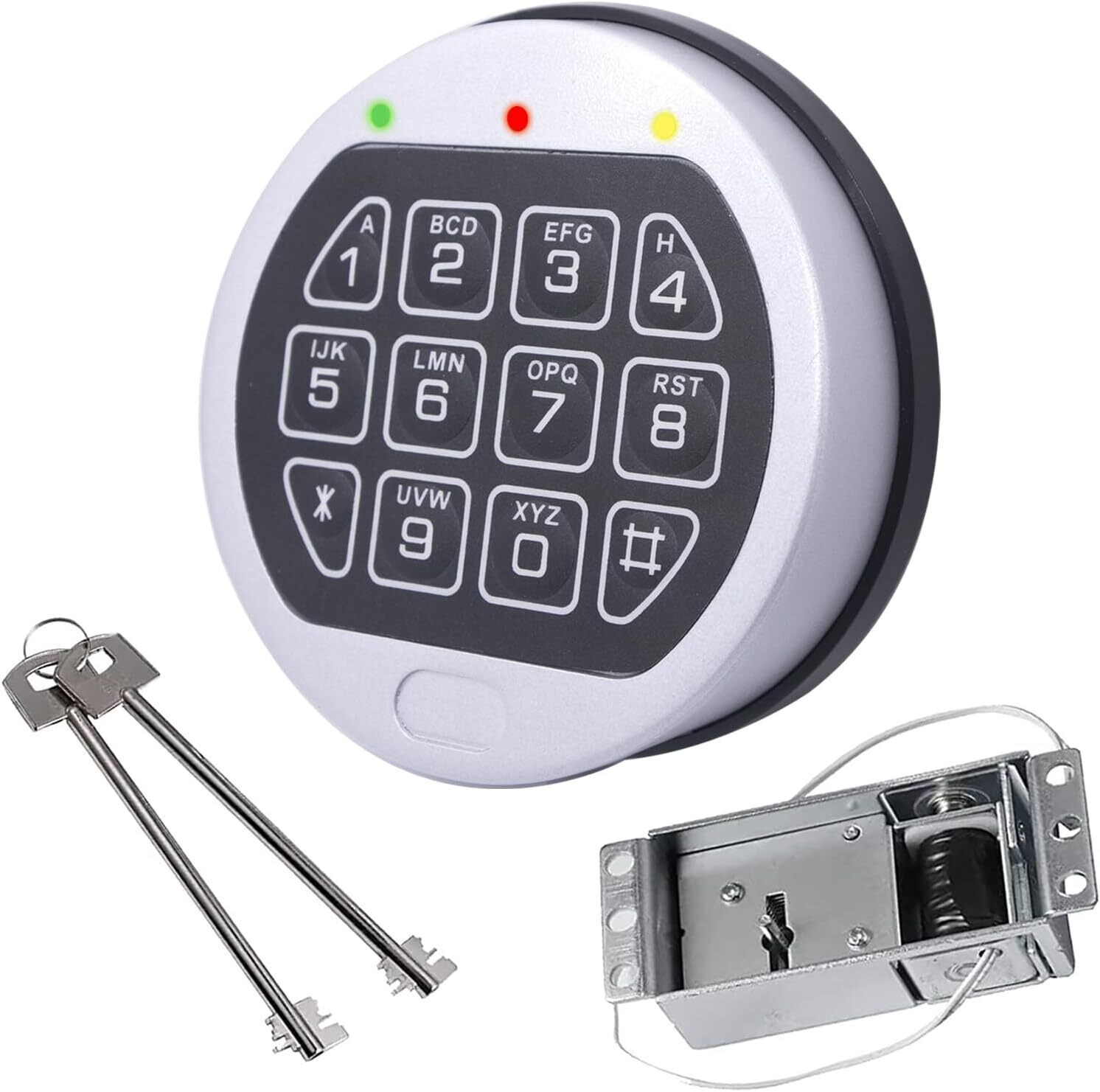 Replace La Gard Gun Safe Lock Electronic Solenoid Lock & 2 Override Keys .