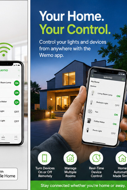 Wemo App Control Smart Plug and Smart Switch - Smart Home Starter Kit, White