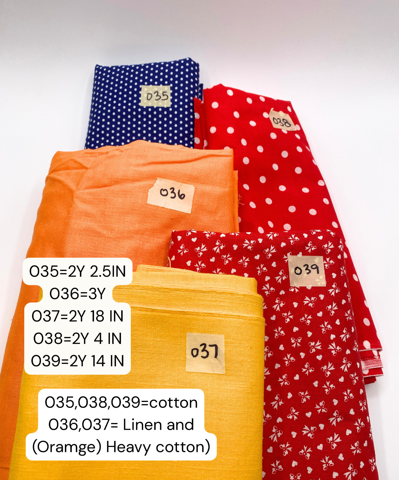 Cotton/Cotton Heavy/ Linen Fabric bundle 1-2 yards