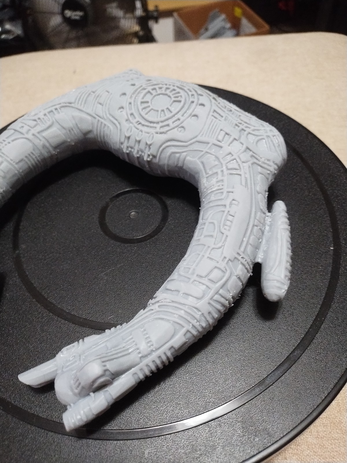 Alien Juggernaut ship 3D Resin Print Measures 7.5" X 8"