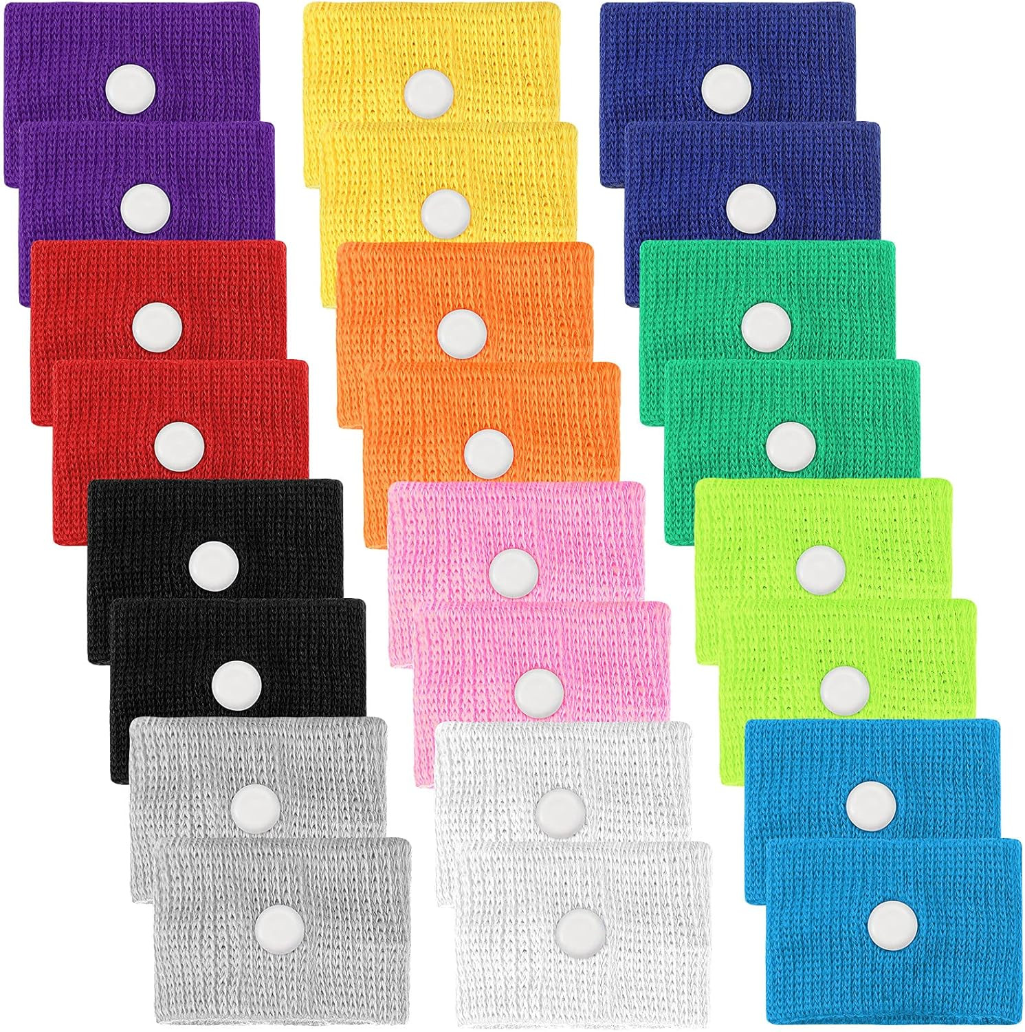 12 Pairs Motion Sickness Wristband Anti-Nausea Acupressure Wrist Band for Adults
