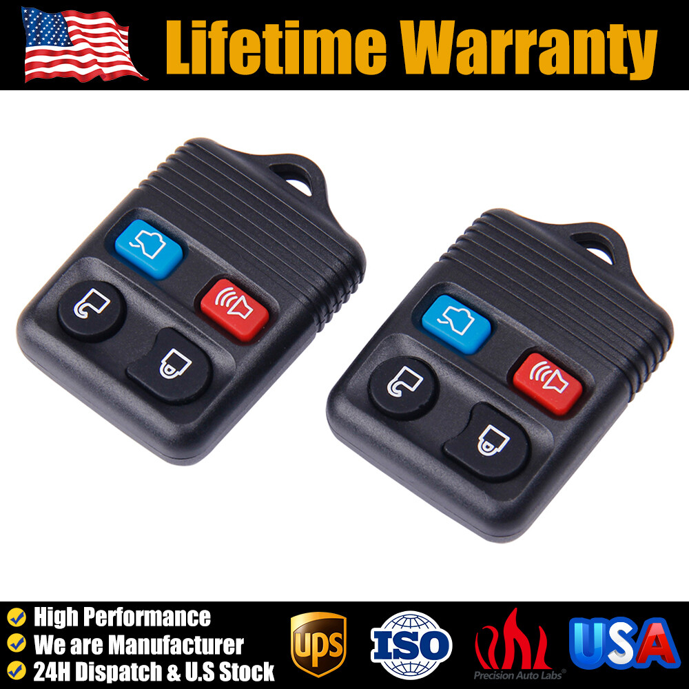 2Pcs Car Keyless Entry Remote Control Replacement Alarm Key Fob Clicker For Ford