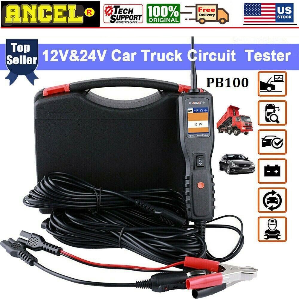 Ancel PB100 Power Scan Circuit Tester Electrical Probe Power 12V/24V Diagnostic