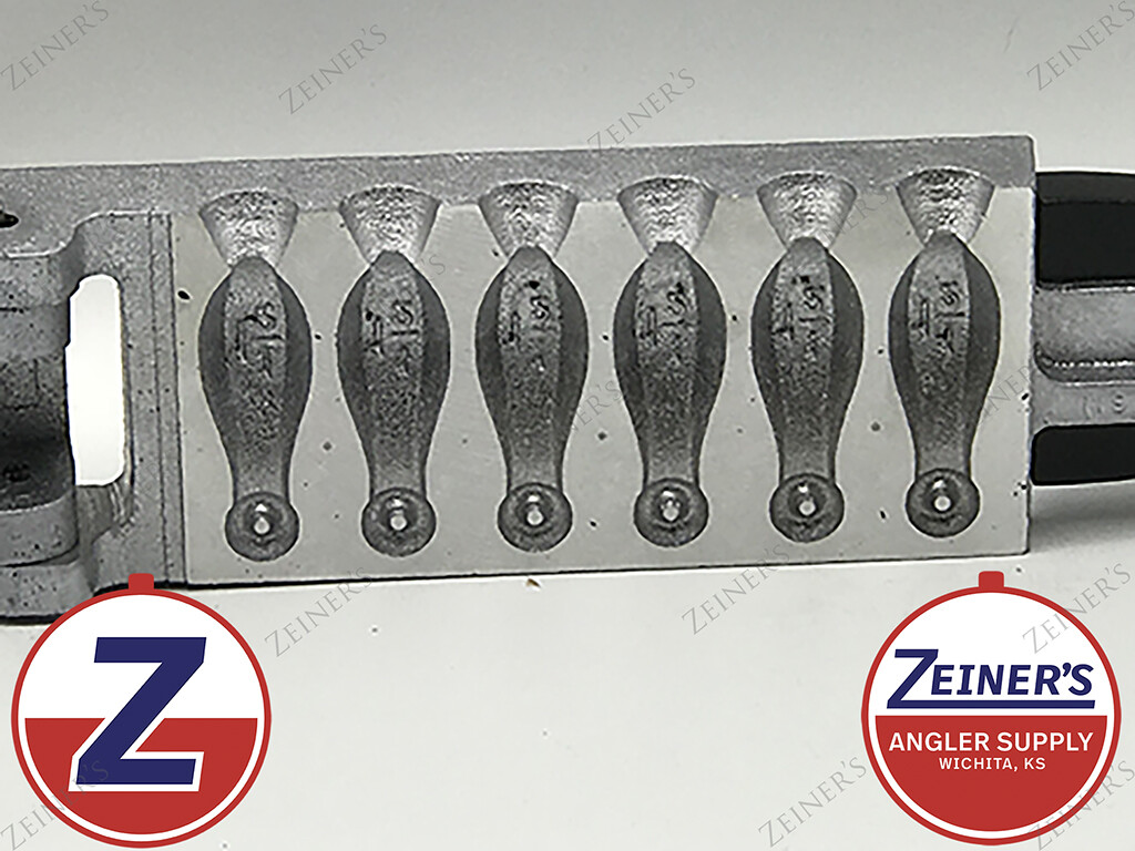1194 New Do It Bank Sinker Mold - 6 Cavities of 1 1/2 oz size