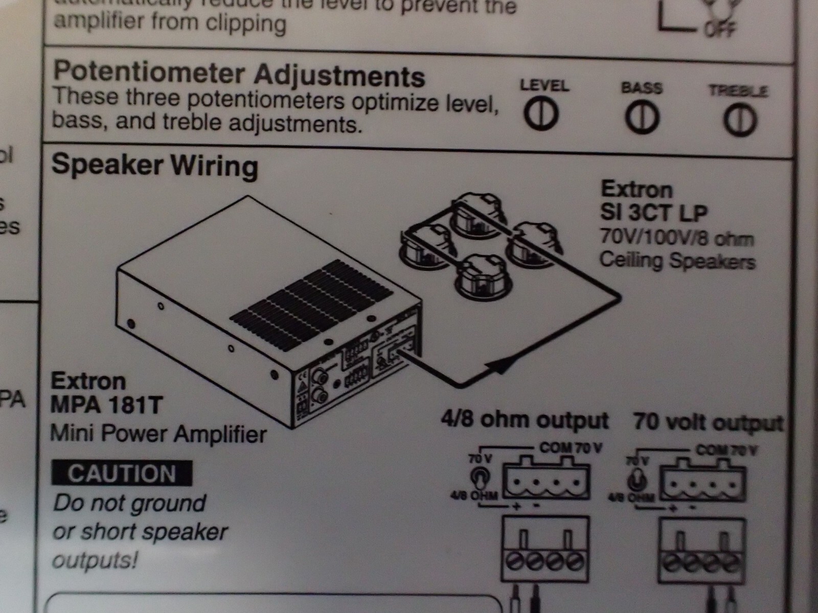 Extron - MPA 181T - Power Mini Amplifier - VersaTools