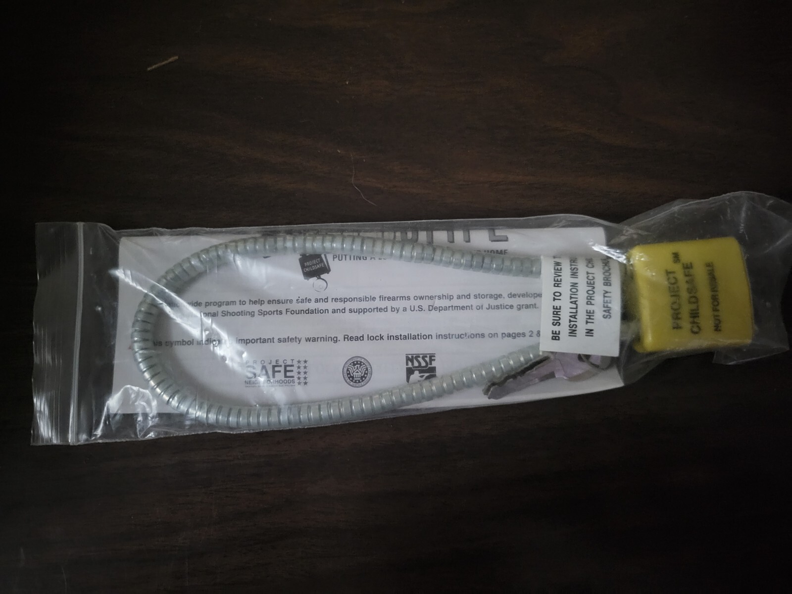 Project Childsafe Cable Style Gun Lock with 2 Keys - New In Package
