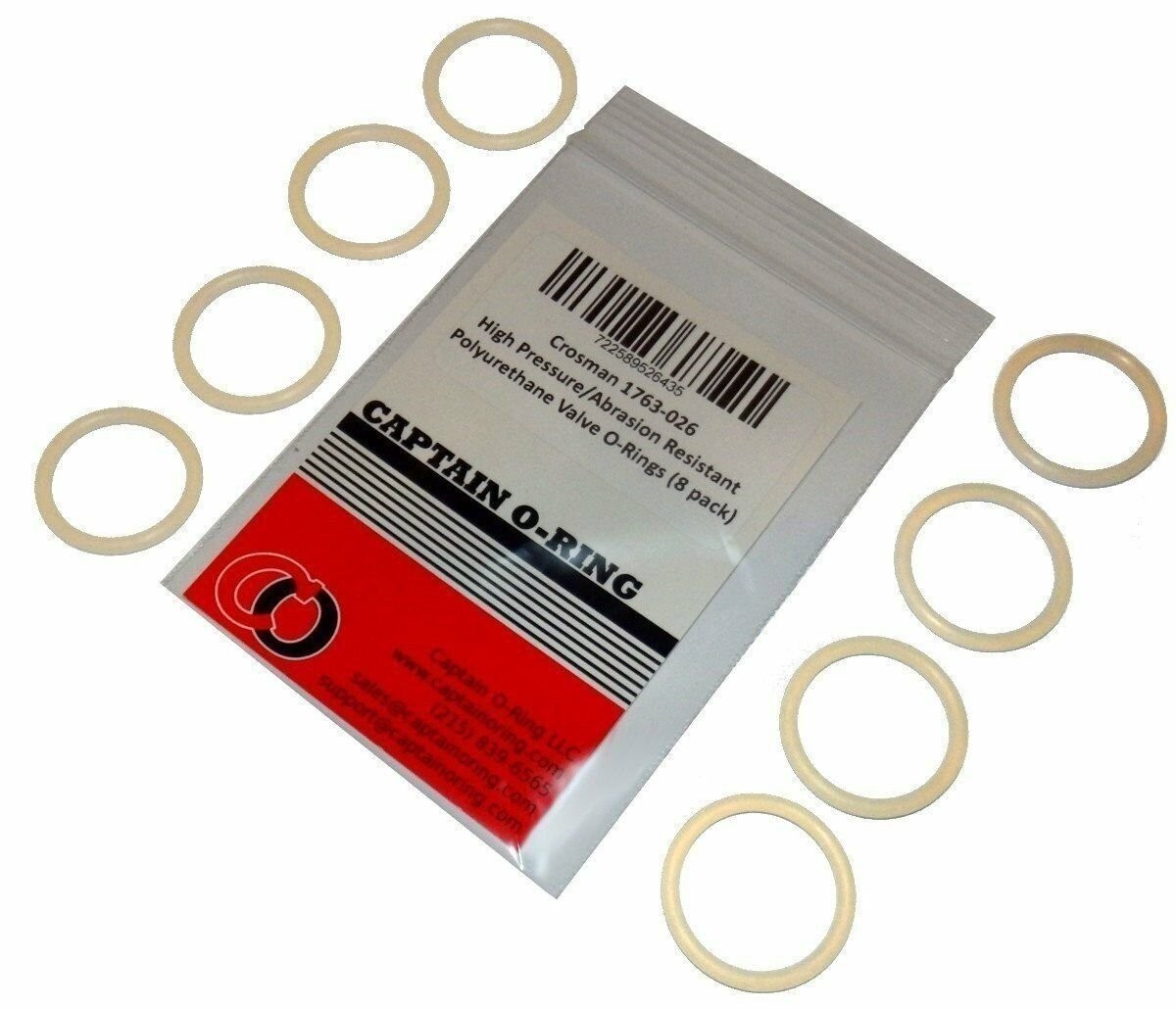 Crosman Benjamin Air Rifle 1763-026 High Pressure Polyurethane Oring (8 pack)