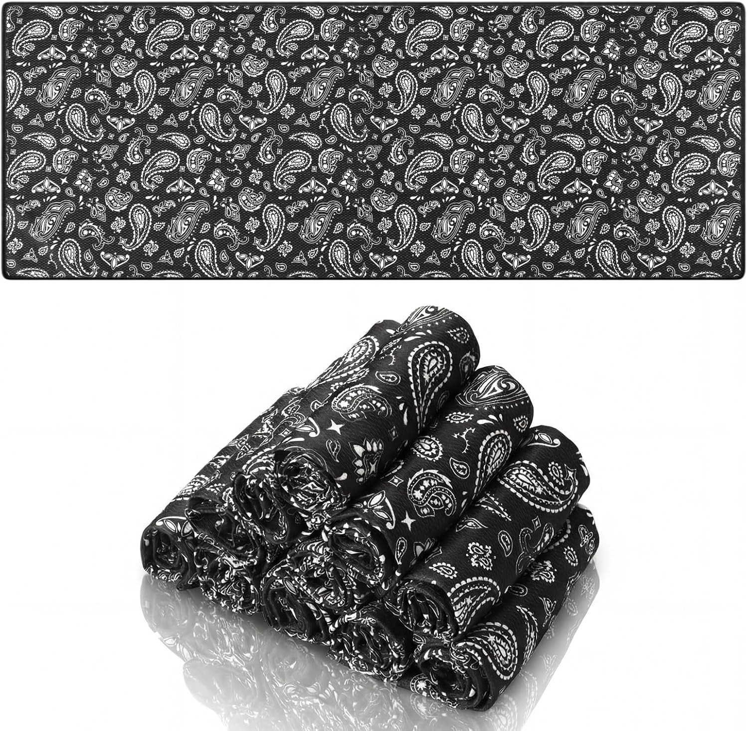 12 Pack Paisley Cooling Towels, 12 x 32 in Breathable Soft Cooling Towels Bulk