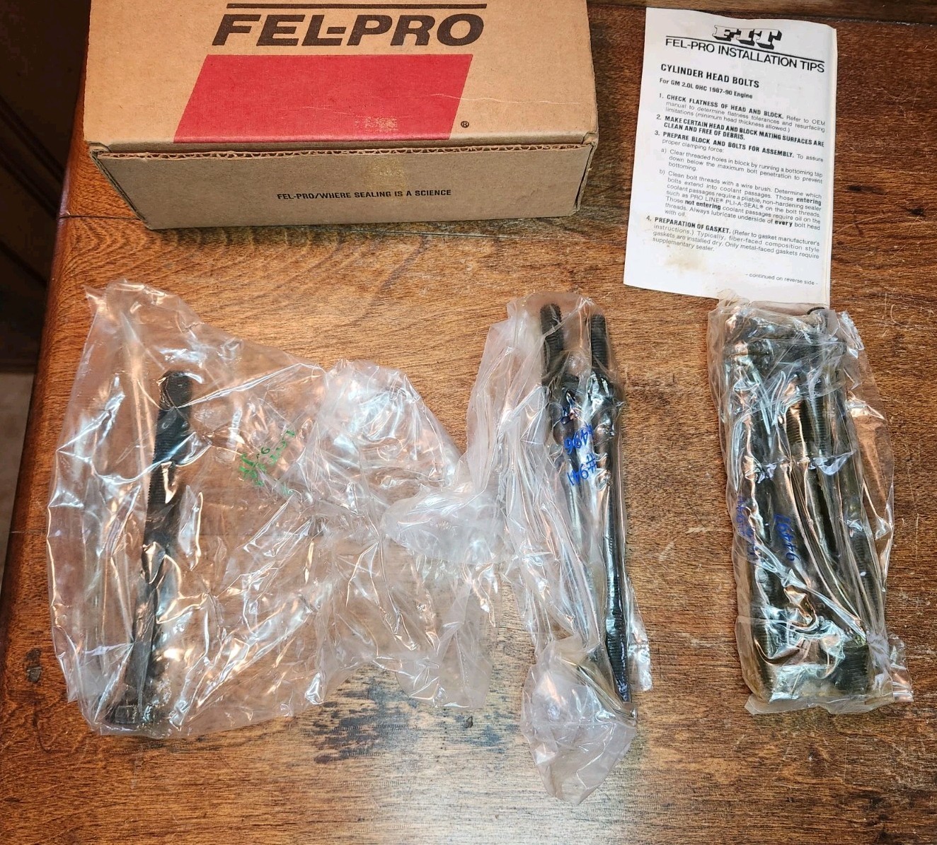 1982-1994 Buick Oldsmobile Pontiac 1.8L 2.0L Head Bolt Set Fel-Pro ES72728