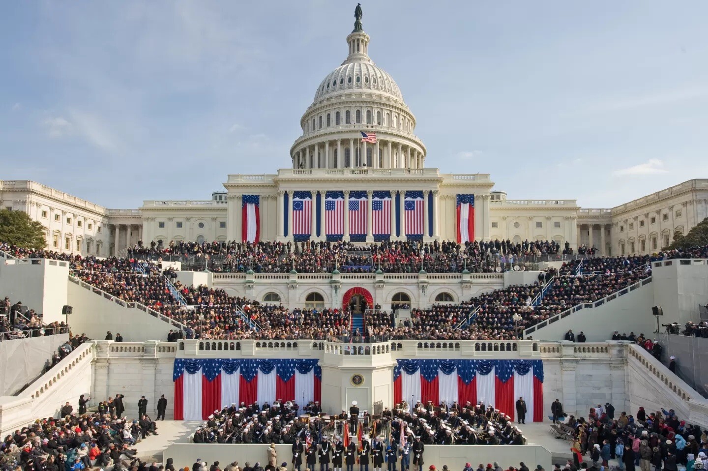 USA Flag Flown Over U.S. Capitol on Inauguration 2025 President Donald Trump COA