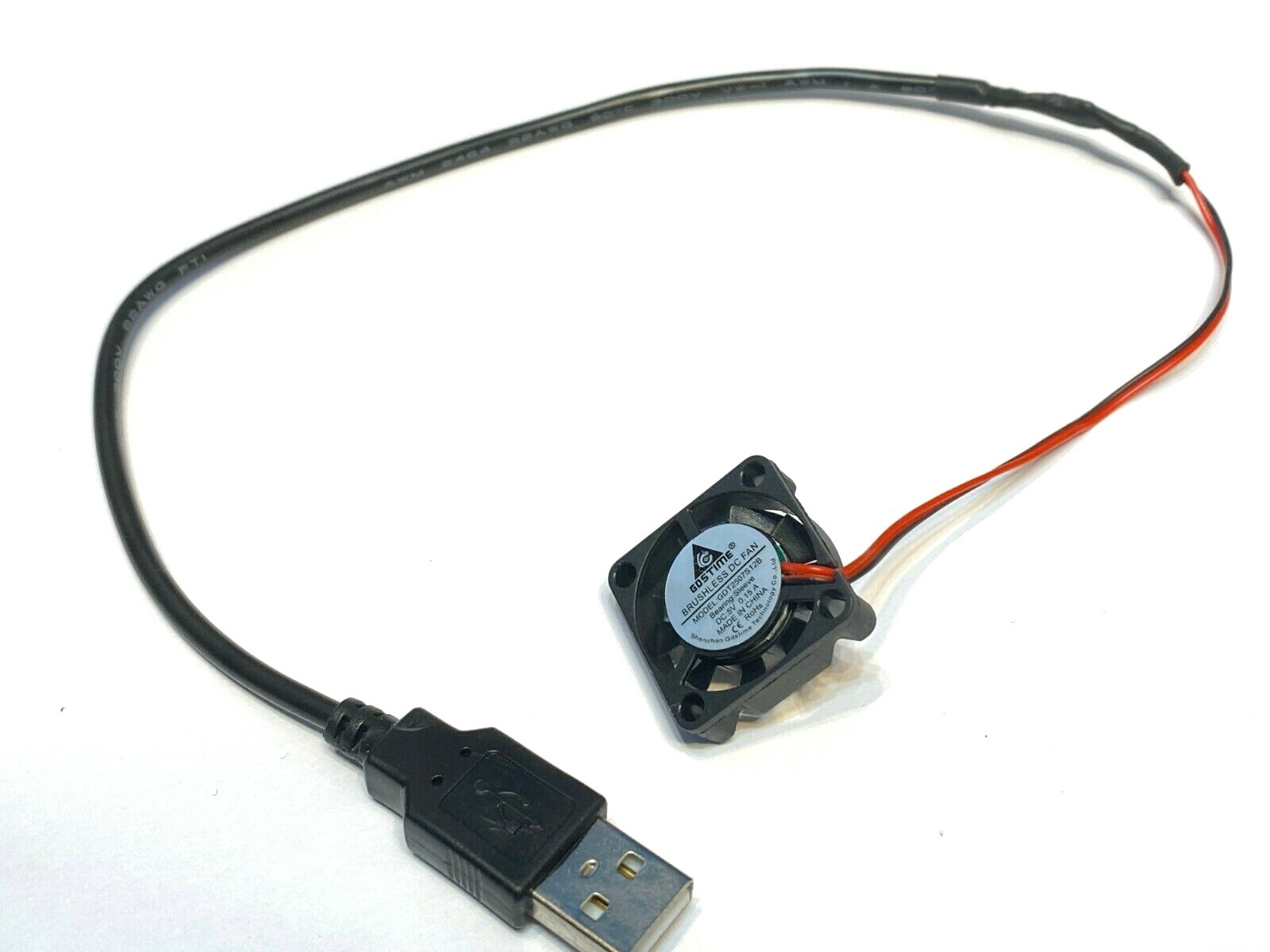 1 Piece  USB 5v Fan mini 25mm x 7mm 2pin 2507 dc mini brushless cooling WD A30