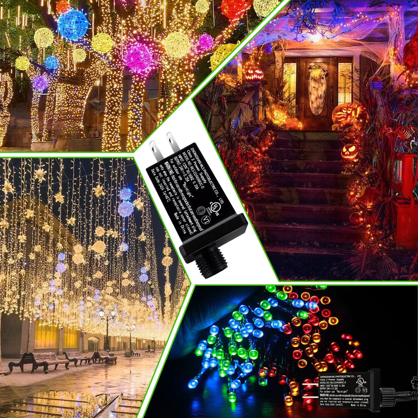 24V 6W Class 2 Power Supply LED Transformer For Christmas String Lights