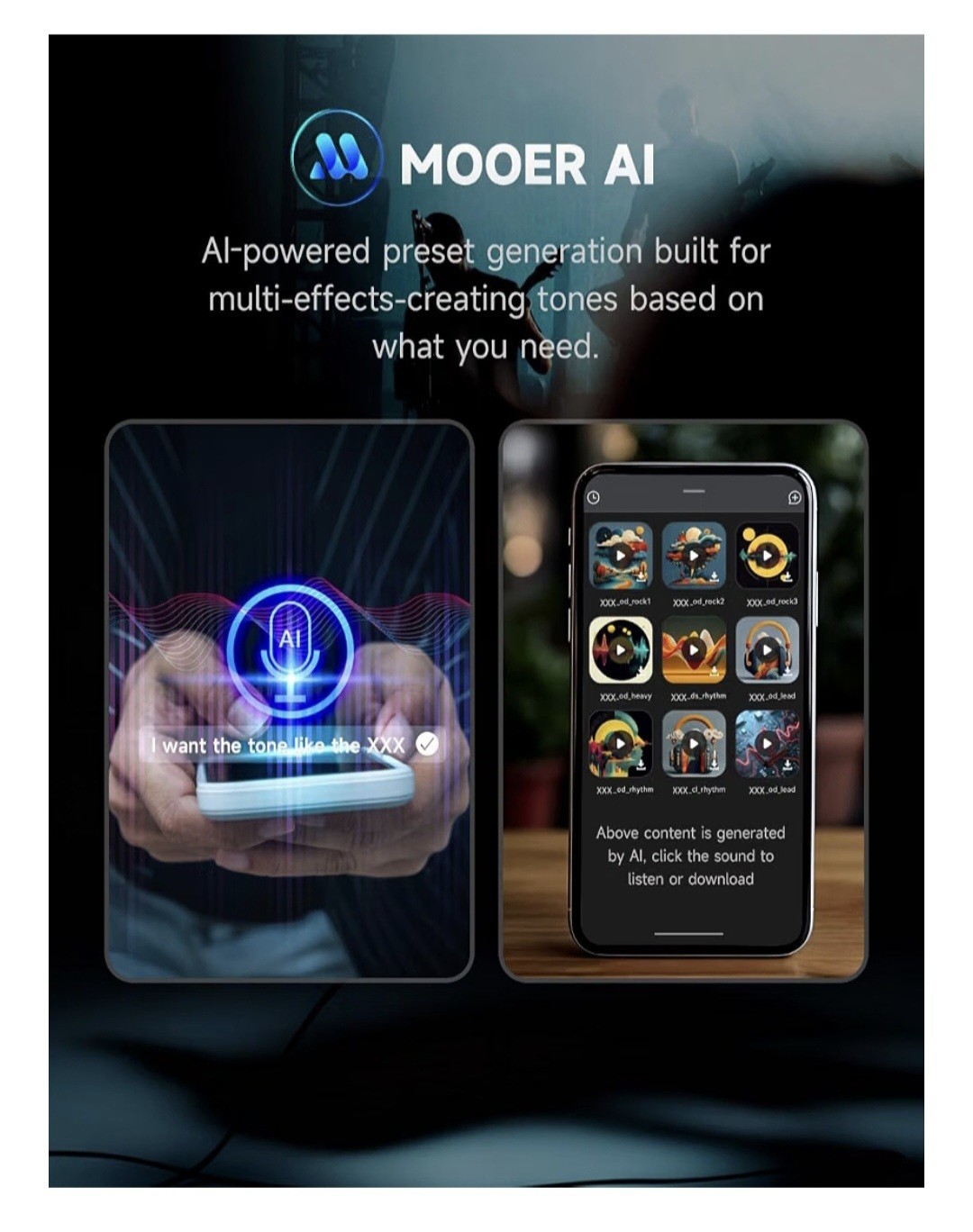 MOOER Prime M2 Multi Effects Processor Headphone Amp AI Stereo Bass Guitar Pedal